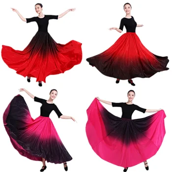 2021 Songyuexia Naujas ispanų šokių suknelė su elegantiška flamenko T-shirt moterims, keliaujant, be dydžio salonai