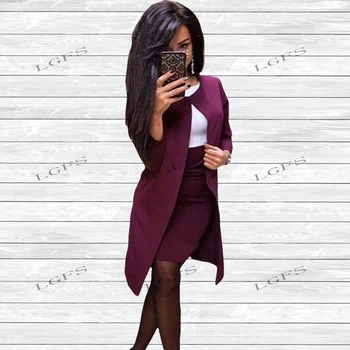 2022 kostiumas, sijonas, dviejų dalių moterų oficialų office verslo striukė profesinės trumpas sijonas Rinkiniai Tiktų suknelė, ilgi paltai mažas kostiumas