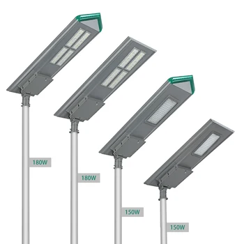 ALLTOP Aliuminio Integruotas Lauko Streetlight Kelio Šviesa 150w 180w 200w Visus Į Vieną LED Saulės Gatvės
