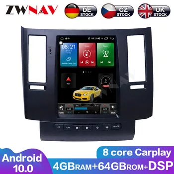 Android10 IPS Jutiklinį Ekraną Automobilio Multimedijos Grotuvas Galvos Vienetas Infiniti FX35 GPS Navigacijos, Multimedijos DVD Vaizdo Grotuvas Carplay