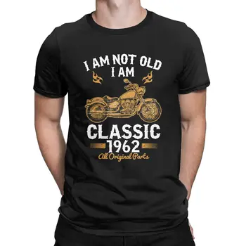 Aš Ne Senas Esu Klasikinis 1962 Kietas Senovinių Motociklų Vyrų drabužiai Grynos Medvilnės Nuostabus T-Shirts