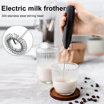 Elektrinis Pieno Putų Laikomo Mobiliojo Milk Foamer Kiaušinių Spragilas Mini Nešiojamieji Nerūdijančio Plieno Kavos Putų Maišytuvas Virtuvės Įrankiai