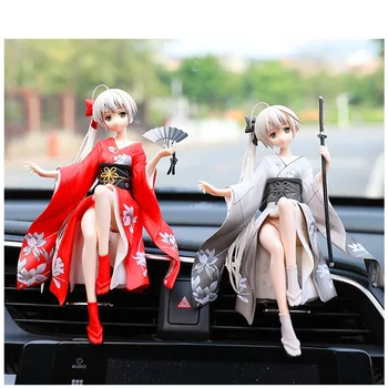 Japonijos Anime Kasugano Sora Yosuga no Sora Pav PVC Veiksmų Skaičius, Cute Girl Kolekcijos Modelis Lėlės, Žaislai Tortas automobilių Puošyba