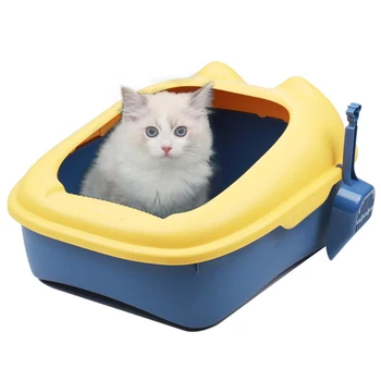 KARŠTO PARDAVIMO Pet Produktų Valymo Plastiko Katės Tualeto Dėžutės, Padėklai Paprastos Mielos Katės Galvos Kačių Kraiko Dėžutė