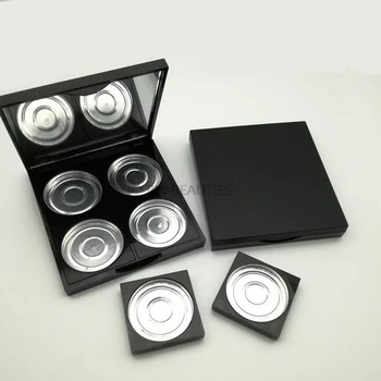 Kosmetikos Pakuotės+Paletė Tuščia 4 Kvadratinių Tinklų Eyeshadow Lūpų Dažai Miltelių Dėžutė Atveju