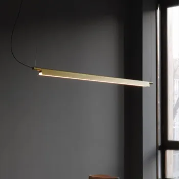 linijinis LED pakabukas lempa, šviesos dizaineris pakabos kabo laidas šviesos aukso/juoda juosta office valgomasis lentelė kabo LED lempos šviesos
