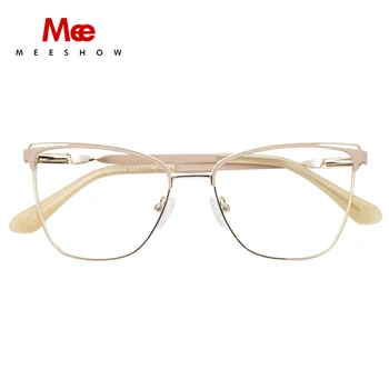 Meeshow 2021 Naujos prekės dizaino akinius, Cat Eye Akiniai Moterų stilingas Optinio kadro Italijos Moterų aikštėje recepto akiniai