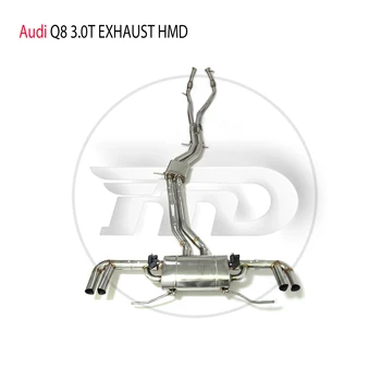 NA Nerūdijančio Plieno Išmetimo Sistemos Veiklos Catback Su Vidurio Vamzdis, Audi Q8 2019-2023 3.0 T Elektroninė Vožtuvų Duslintuvo