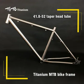NEMOKAMAS PRISTATYMAS !!! TiTo titano kalnų dviračių MTB rėmo 650B 26` 27.5` 41.8-52 head tube dviračių