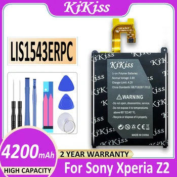 Originalus KiKiss Bateriją SONY Xperia Z2 L50w Sirius TAIGI-03 D6503 D6502 LIS1543ERPC Originali Telefono Baterija 4200mAh