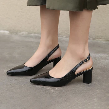 Plus Size 34-48 Moterų Sandalai Mados Mažas Aukštakulniai Sandalai Vasarą Bateliai Moteris Atsitiktinis Blokuoti Kulnas Zapatos Mujer Šalies Siurbliai Femme