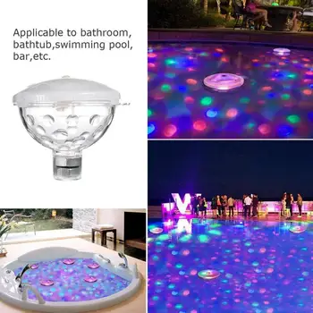 Povandeninės Šviesos RGB Povandeninis LED Disco Baseinas Priedai sūkurinė Vonia Spa Lempos Kūdikių Vonia Šviesos Lauko Dekoracijos