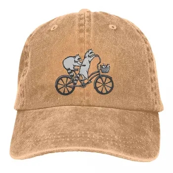 Racoons Lt Bicicleta Beisbolo Kepurės su Snapeliu Bžūp Meškėnas, Mielas Gyvūnas Saulės Pavėsyje, Kepurės Vyrams
