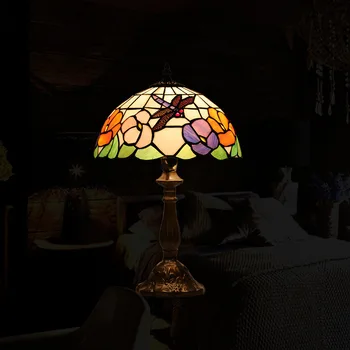 Tiffany Stalo Lempa E27 Baroko Miegamojo, Naktiniai Staleliai, Lempa, Creative Mada, Retro Stalo Lempa