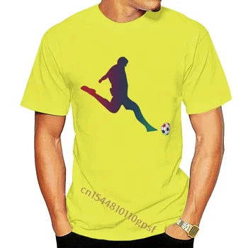 Vektoriaus Futbolo lengvosios Atletikos Dinaminis Kamuolys Geltona T-shirt Vyrams Marškinėliai Apvalios Apykaklės Trumpas Rankovėmis Tee Marškinėliai Tee Viršų