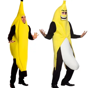 Vyrai Cosplay Suaugusiųjų Festivalis Kostiumas Drabužių Juokinga Seksualus Bananų Kostiumas Naujovė Helovinas Kalėdų Karnavalas Šalis Dress Aukštyn