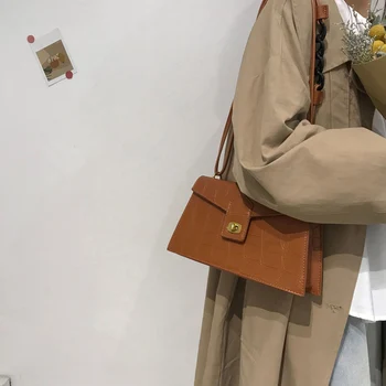 Vyresnysis prasme prancūzijos nišą ponios atsitiktinis Pu odos sankabos krepšys lady retro rankinės rankena mados dizaino Trumpas Dirželis Peties Maišas