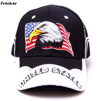 Vyrų Beisbolo kepuraitę Gyvūnų Ūkyje Snapback Kepurės Moterims Tėvynės Siuvinėjimo American Eagle Ir Vėliavos Jav 3d Tėtis Juodas Sunkvežimio vairuotojas Hat