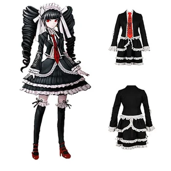 Yasuhiro Taeko Cosplay Kostiumų Danganronpa Celestia Ludenberg Perukai Moteris Lolita Uniformos Sijonas Halloween Party Dress