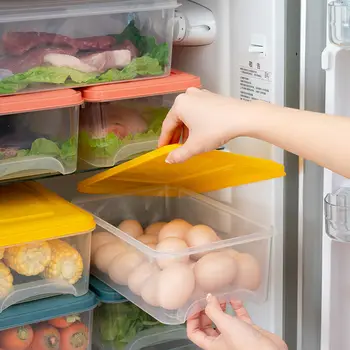 Šaldytuvas šviežių saugojimas saugojimo dėžutė daržovių ir vaisių, virtuvės saugojimo dėžutės, įvairūs maisto maisto produktams laikyti sandarią dėžutę