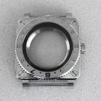 Žiūrėti Priedus 42MM plieno aikštėje atveju + safyro stiklas + juoda skyrius žiedas NH35/36 judėjimo 28,5 mm ratukas
